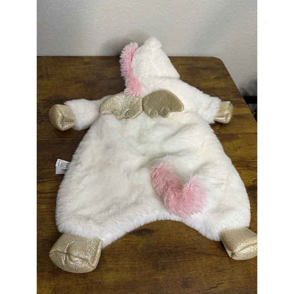 Baby Emilie Unicorn Shlumpie Plush Cuddly Lovey Douglas Toys White Pink - Picture 3 of 4